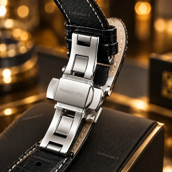 ساعت تیسوت 1853 بند چرمی مردانه | Tissot 1853 Chronograph Men Watch | قفل پروانه‌ای استیل