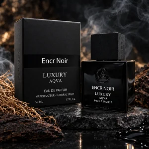 ادکلن انکر نویر لاکچری آکوا | Encr Noir LUXURY AQVA | تلخ و چوبی دودی 50ml