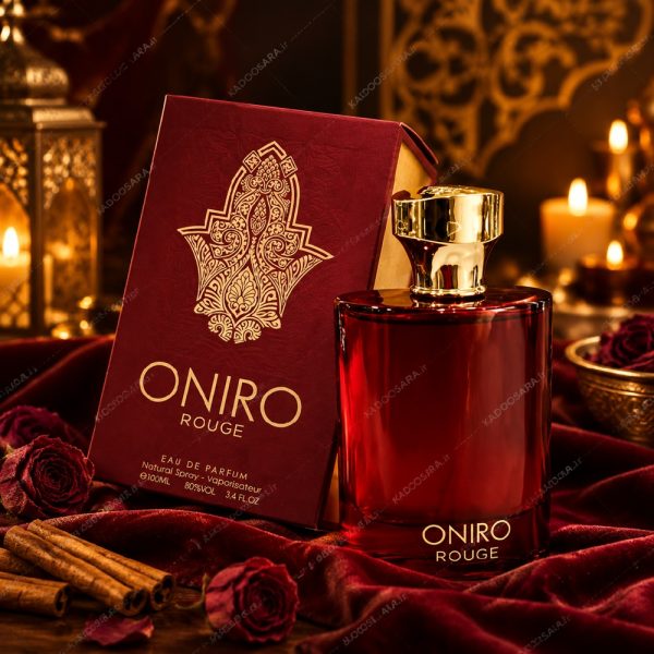 ۲۰۲۶۰۹۱۴_۰۰۰۶۰۸ ادکلن Oniro Rouge (اونیرو روژ) | حجم 100 میل ادوپرفیوم | رایحه گرم و شیرین شرقی زنانه